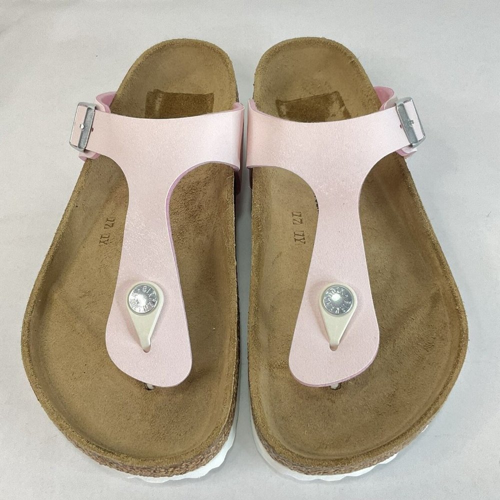 Birkenstock Shoes Womens Sz 39 US 8 Gizeh Sandal Pink Birko-Flor Thong New - Picture 9 of 10